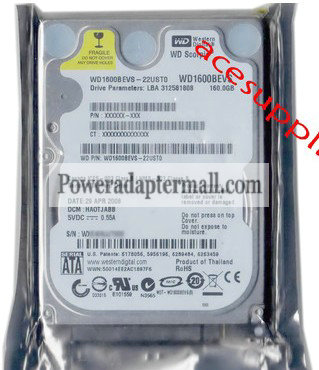 WD 2.5" SATA 160GB WD1600BEVS 5400RPM Hard Drive for laptop